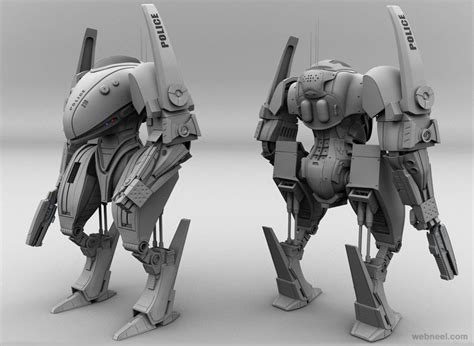 50 Best 3d Robot Character Designs And Futuristic 3d Models