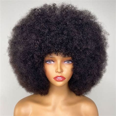 Perruque Afro Naturelle Perruques Afro Perruque Couleur De Cheveux