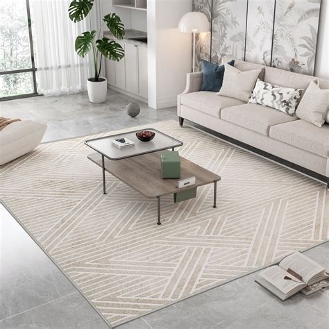 Amazon GlowSol Modern Washable Area Rug 6x9 Rug For Living Room