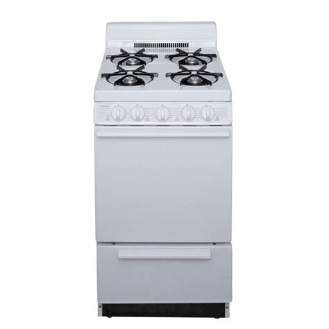 Shop Premier Freestanding 2 4 Cu Ft Gas Range White Common 20 In