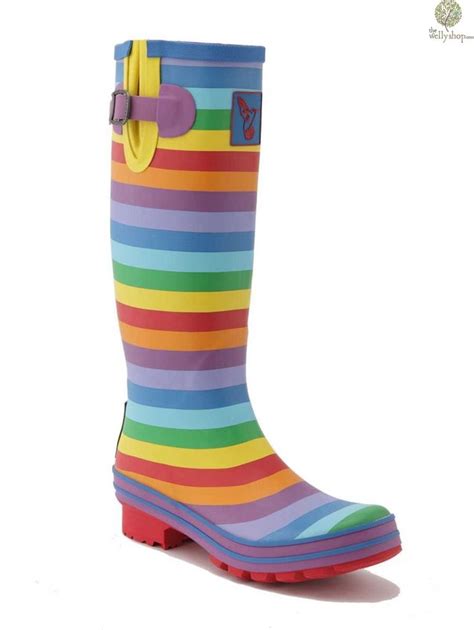 Evercreatures Rainbow Wellington Boots Womens Waterproof Boots