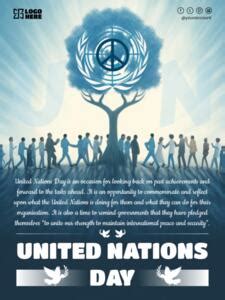 United Nations Day Poster Templates: Free Customizable United Nations Day Poster Templates by AI