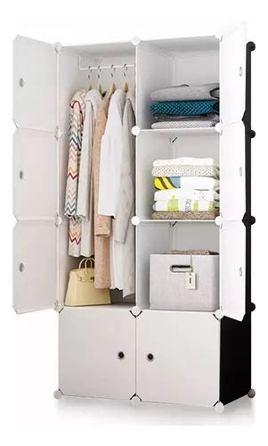 Closet Ropero Organizador Plastico 8 Cubos Portatil Armable Color