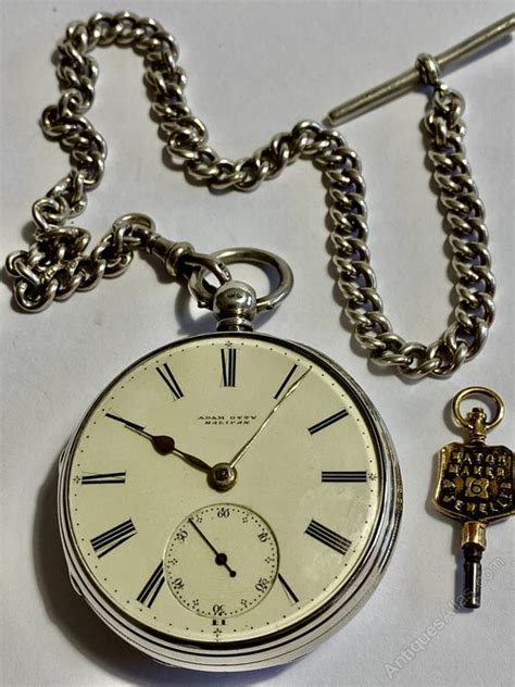 Antiques Atlas Solid Silver Fusee With Albert Chain London 1873