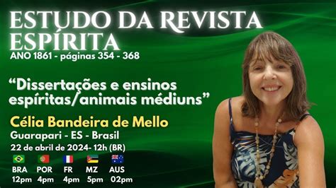 ESTUDO DA REVISTA ESPIRITA ALMOÇO CÉLIA BANDEIRA DE MELLO YouTube