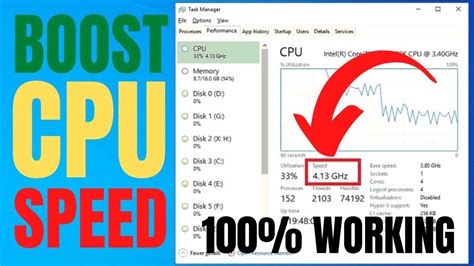 How To Boost Cpu Performance Increase Processor Or Cpu Speed In