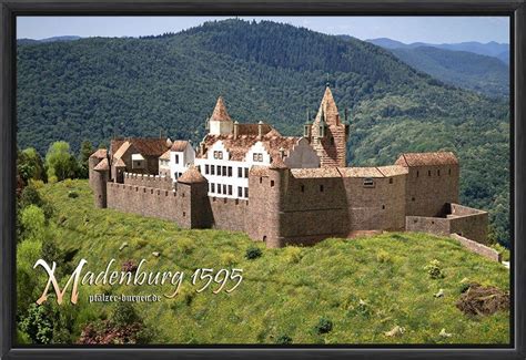 Gerahmter Leinwanddruck X Cm Mit Rekonstruktion Der Madenburg Um