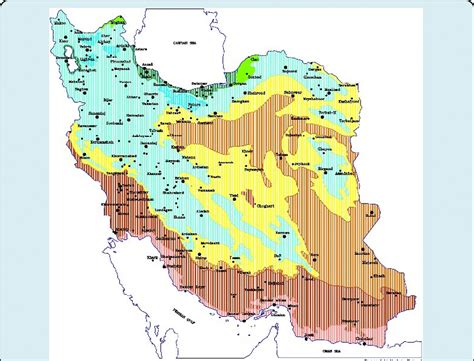 Different climate zones of Iran. The COVID-19 outbreak in Iran began in ...