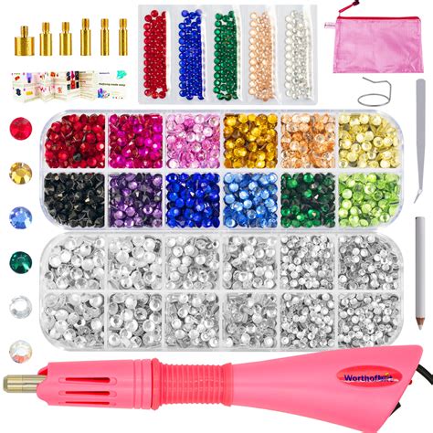 Worthofbest Bedazzler Kit Electric Hotfix Rhinestone Applicator Arts