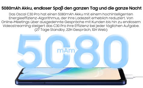 OSCAL C30 PRO Android 12 4G Smartphone Ohne Vertrag Qcta Core 4GB 64GB