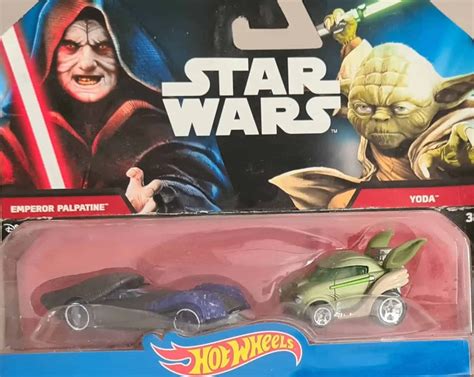 Embalagem Danificada Hot Wheels Star Wars Emperor Palpatine Yoda Universo Hot Wheels
