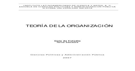 Teoria De La Organizacion PDF Document