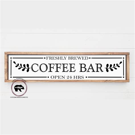 Coffee Bar Sign Farmhouse Coffee Bar Decor Rustic Coffee Bar - Etsy