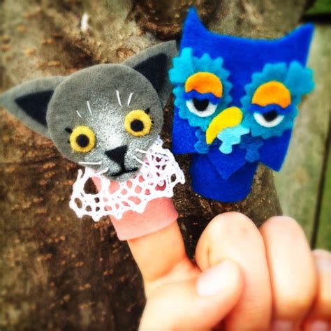 Henrietta Pussycat And X The Owl Finger Puppets I Made Th Flickr