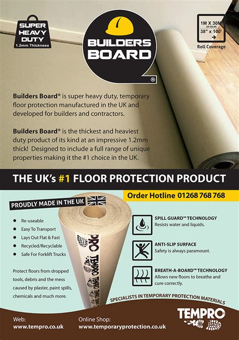 Builders Board Super Heavy Duty Floor Surface Protection Floor