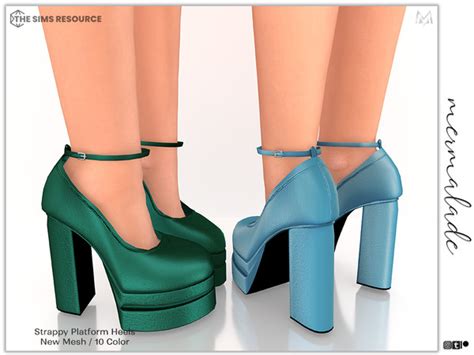 The Sims Resource Strappy Platform Heels S345