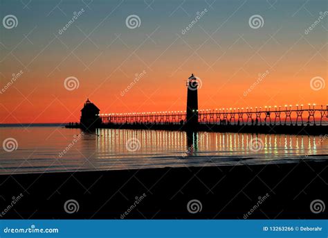 Grand Haven Pier Stock Image | CartoonDealer.com #11275363