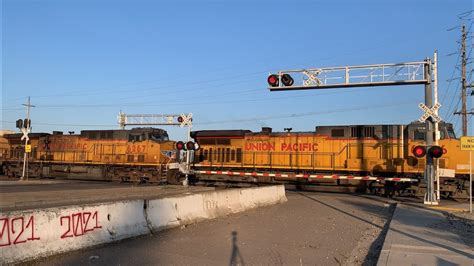 Up Manifest Freight Train North E Morada Lane Railroad Crossing