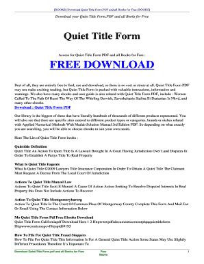 Quiet Title Template Michigan TUTORE ORG Master Of Documents