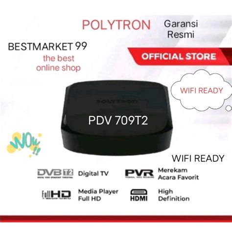 Jual PROMO POLYTRON SET TOP BOX STB PDV 709T2 DIGITAL WIFI READY