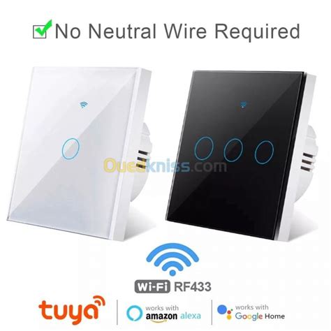 Interrupteur Tactile Connect Wifi Rf Fonctionne Avec Tuya Smart Life