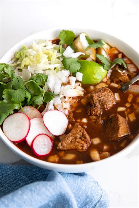 Pozole Rojo Recipe Red Posole The Forked Spoon