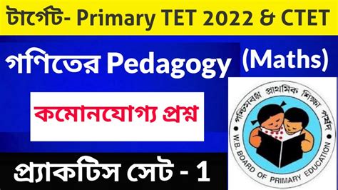 Math Pedagogy গণত WB Primary TET CTET Pedagogy Primary TET Exam