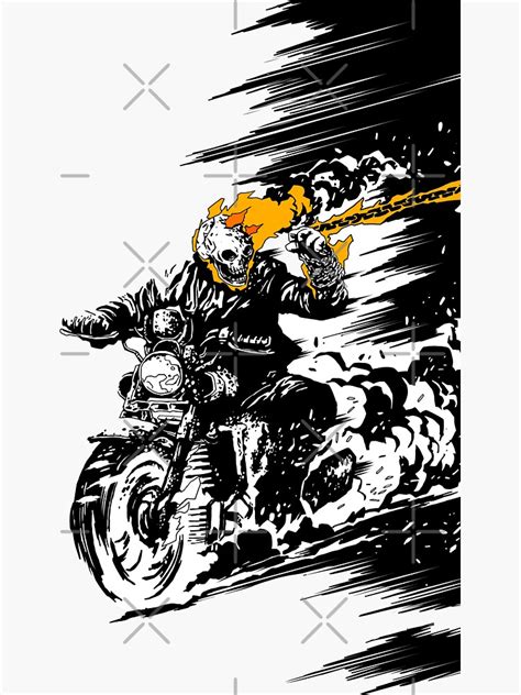 Ghost Rider Sticker For Sale By Vrutto Redbubble