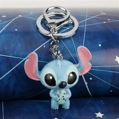 Aliexpress Buy 3D Cartoon Anime Cute Stitch Keychain Porte Clef