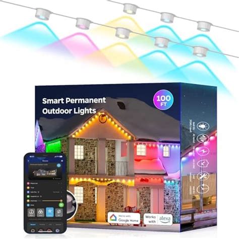 Starixtop Permanent Outdoor Lights Ft With Smart Eave Lights