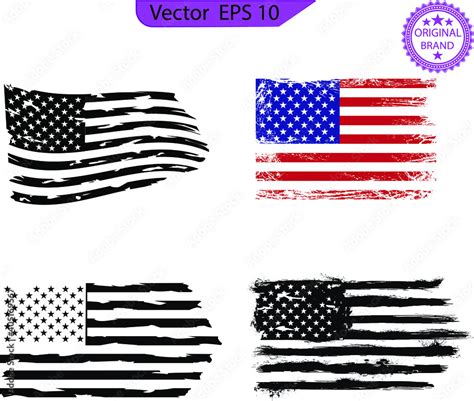 Usa Flag Distressed American Flag With Splash Elements Patriot