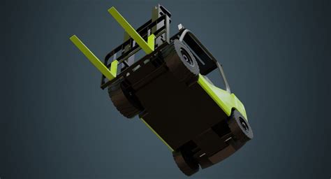 Forklift 1 Untextured 3D Model CGTrader