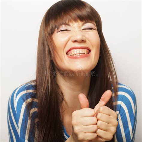 Beautiful Woman With Big Happy Smile Stock Image Image Of Happiness