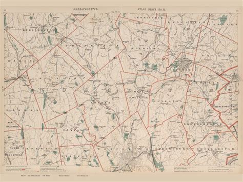 Rutland Holden Clinton And Northborough Area Massachusetts 1891 Old Town Map Reprint Walker