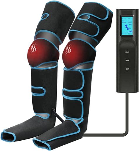 6pcs Electric Air Compression Leg Massager Pneumatic Foot And Calf Heated Air Wraps Handheld