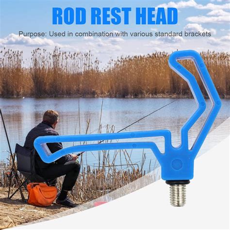 M3 8 Fishing Rod Rest Gripper Head Carp Fish Pole Holder Support Blue