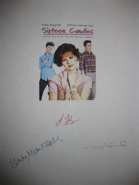 Sixteen Candles Signed Film Movie Script Screenplay Autographs Molly