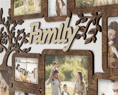 Family Tree Picture Frame Collage Rustic Home Decor Family - Etsy