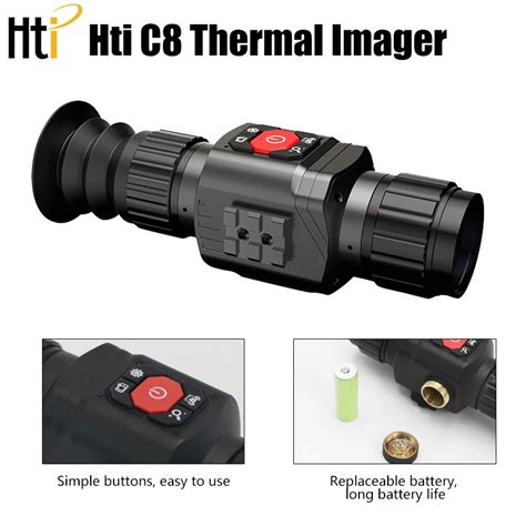 Hti HT C8 Telescópio de visão noturna portátil de caça ao ar livre para