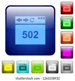 Browser Bad Gateway Icons Rounded Vector De Stock Libre De
