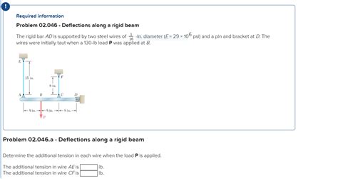 Solved The Rigid Bar AD Is Supported By Two Steel Wires Of Chegg