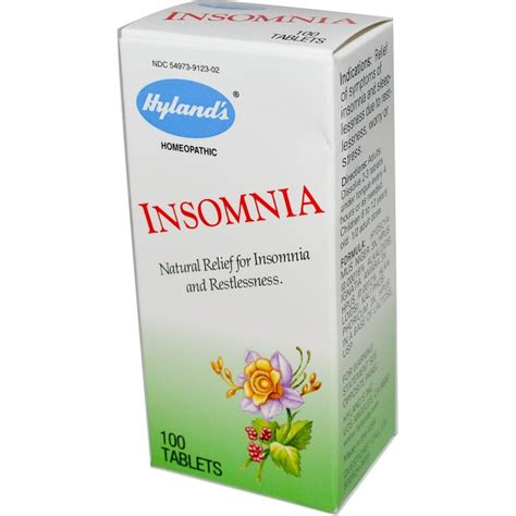 Insomnia 100 Tablets By Hylands