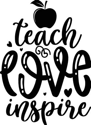 Teach Love Inspire Teacher Free Svg File For Members SVG Heart