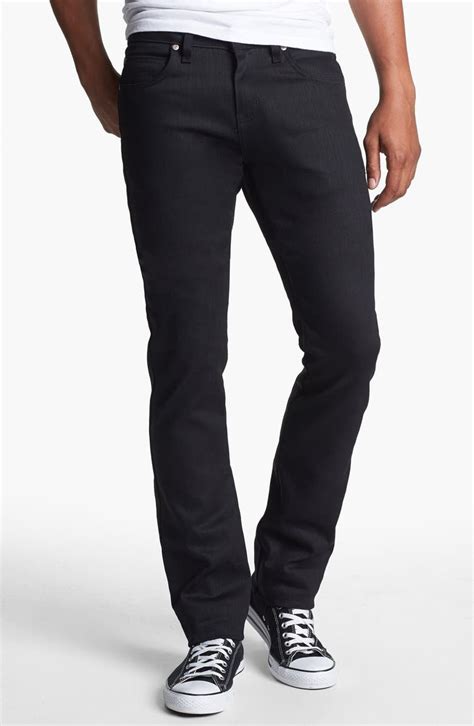 Naked Famous Denim Skinny Guy Skinny Fit Jeans Black Power Stretch