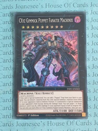 Info En Cxyz Gimmick Puppet Fanatix Machinix Super Rare Yu Gi Oh