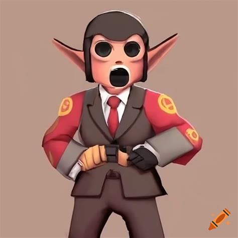 Adorable Image Of Link Dressed As Tf2s Spy