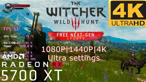 The Witcher 3 Next Gen RX 5700 XT Ryzen 5 3600 4K 1440p 1080p