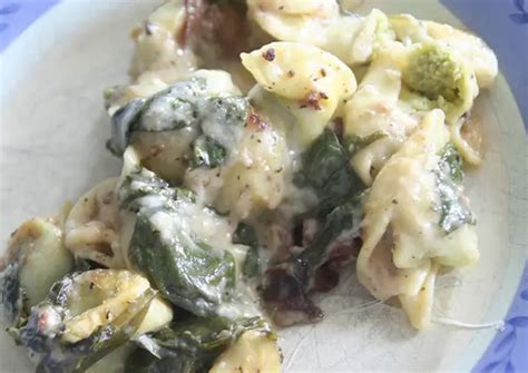 Tortellini Spinach Bake In Creamy Lemon Sauce