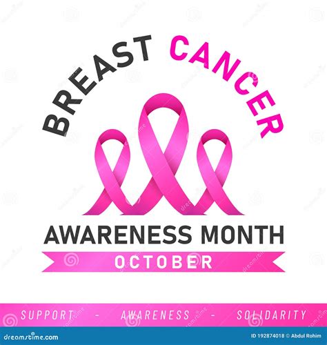 World Breast Cancer Poster Web Banner Stock Vector Illustration Of