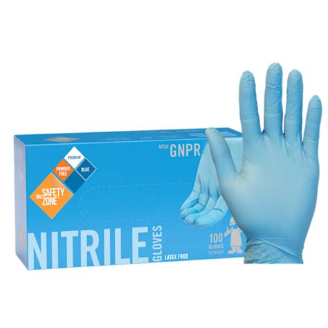 Hospeco Gnpr Lg 1m Blue Nitrile Gloves Food Safe 4 Mil Large Stauffer Glove And Safety